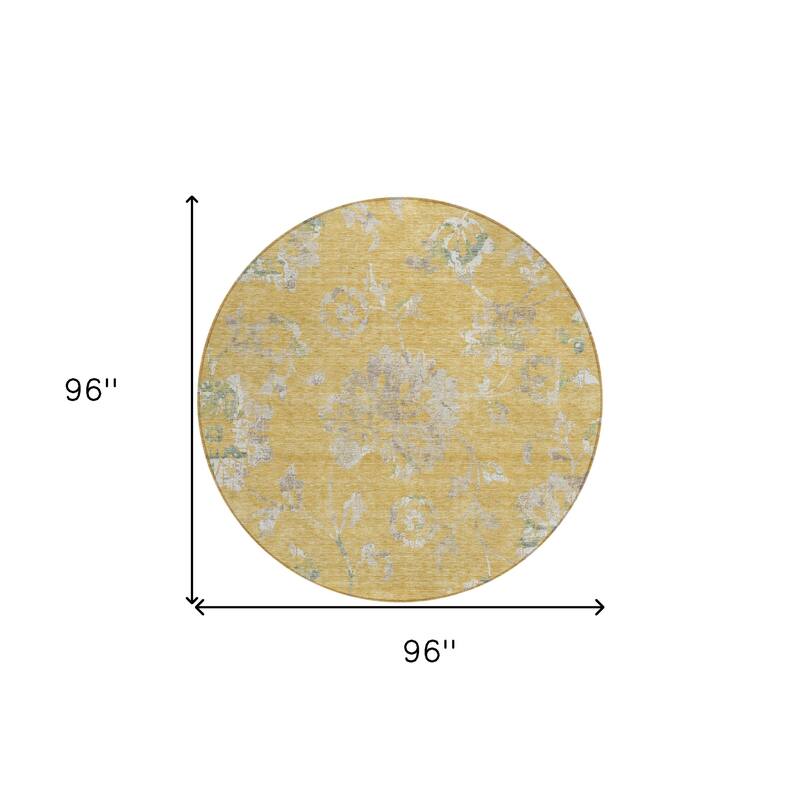 HomeRoots Floral Transitional Rectangle Outdoor Rug