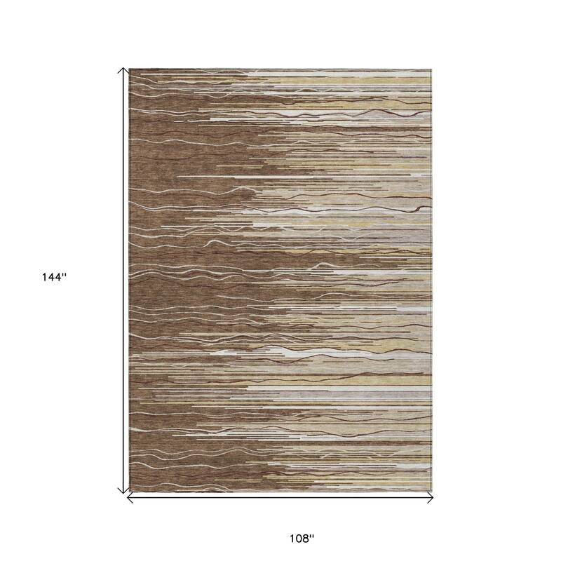 HomeRoots Striped Transitional Rectangle Outdoor Rug