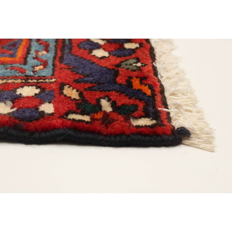 ECARPETGALLERY Hand-knotted Andelz Navy Wool Rug - 3'3 x 9'10
