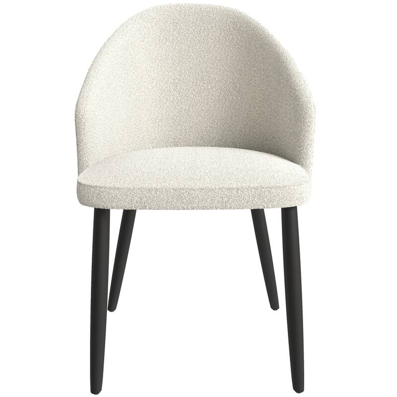 Upholstered Dining Chair in Leather/Fabric/Boucle with Wood Legs Set of 4 Paradiso Collection