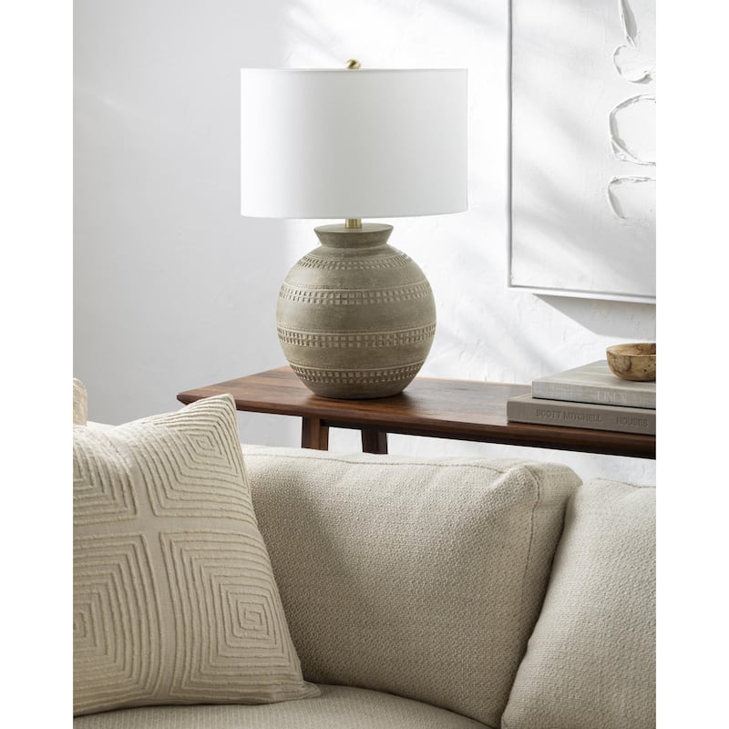 Livabliss Traditional Accent Table Lamp - Gray