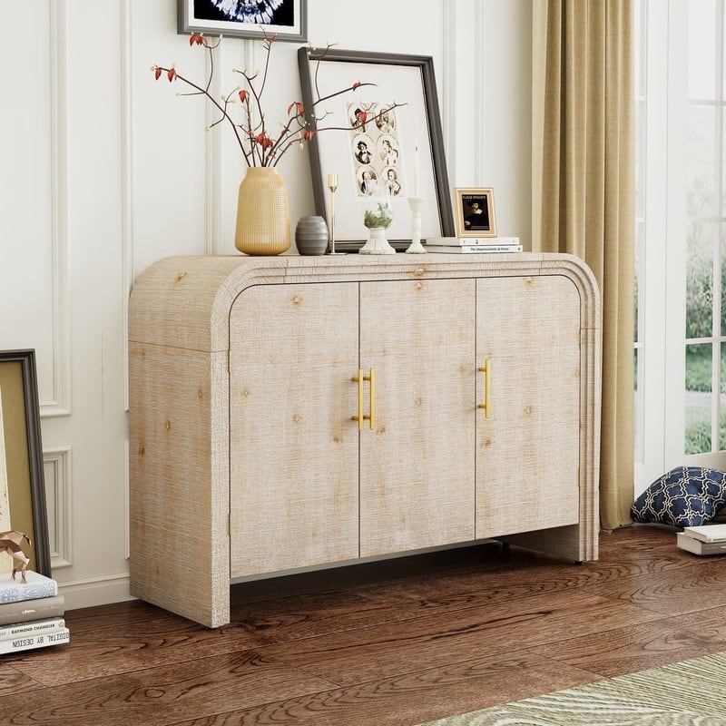 47.2''W Sideboard with Gold Handles and Adjustable Dividers