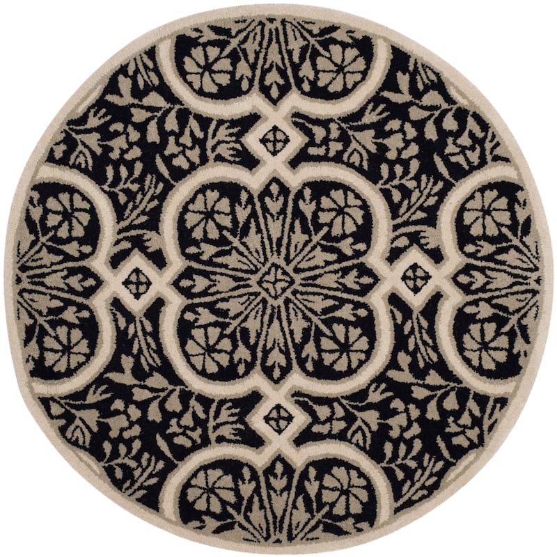 Martha Stewart by SAFAVIEH French Painted Avignon Wool Rug - 4' Round - Francesca