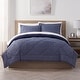 preview thumbnail 3 of 30, Serta SuperSoft Washed Solid to Print Cooling 7pc Bed in a Bag Navy - Full