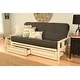 preview thumbnail 6 of 31, Somette Beli Mont Antique White Full-size Storage Futon Set with Mattress Linen Charcoal