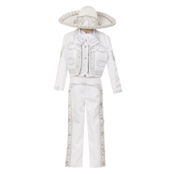 Rain Kids Boys White Horse Embroidery Elegant 6 Pc Charro Suit. Opens flyout.