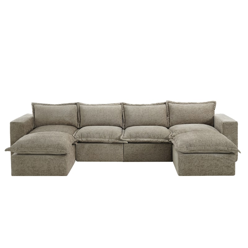 Comfy Cloud Chenille Upholstered Modular Sectional Sofa
