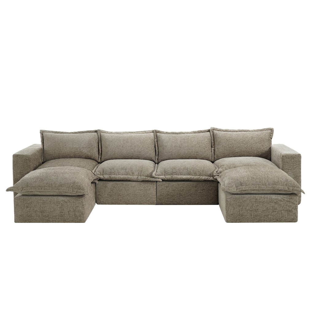 Comfy Cloud Chenille Upholstered Modular Sectional Sofa
