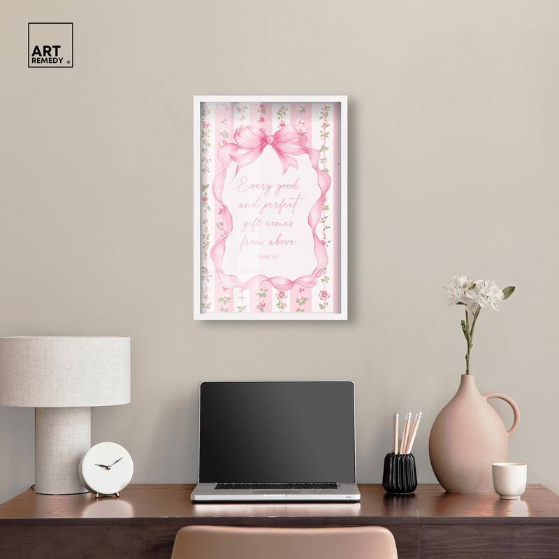 Good and Perfect Gift Bow Shadowbox by Art Remedy
