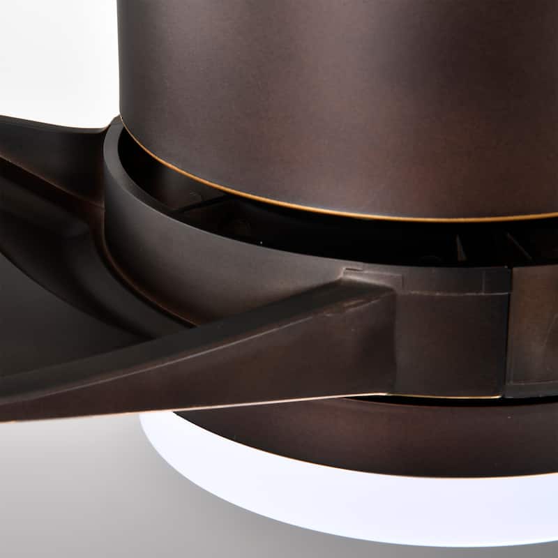 Genson SMART Oil Rubbed Bronze 3-Blade LED Lighted Ceiling Fan with Remote
