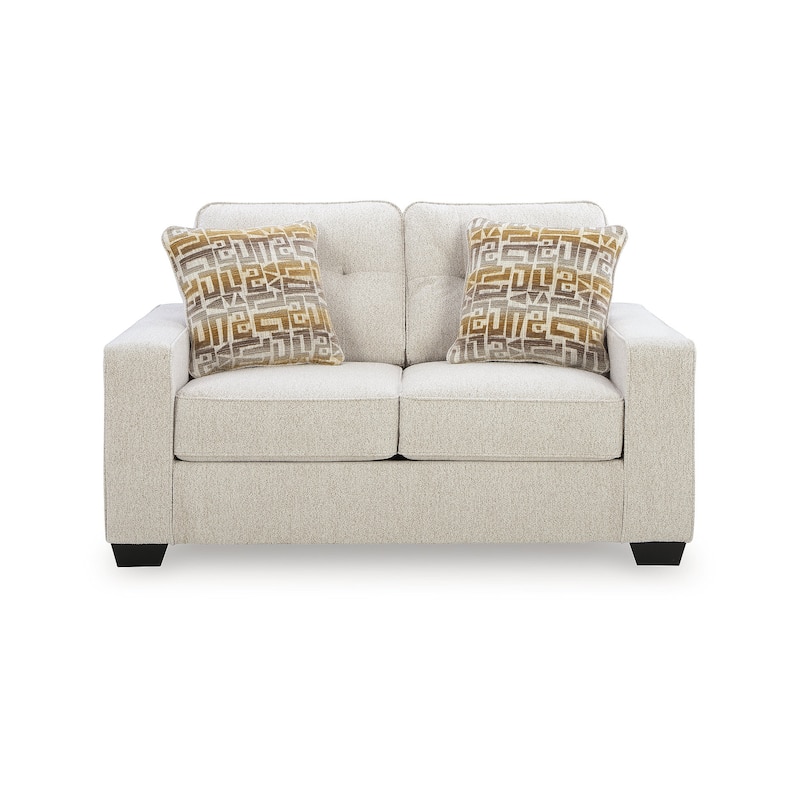 Signature Design by Ashley Fanciful Beige Loveseat - 63"W x 40"D x 38"H