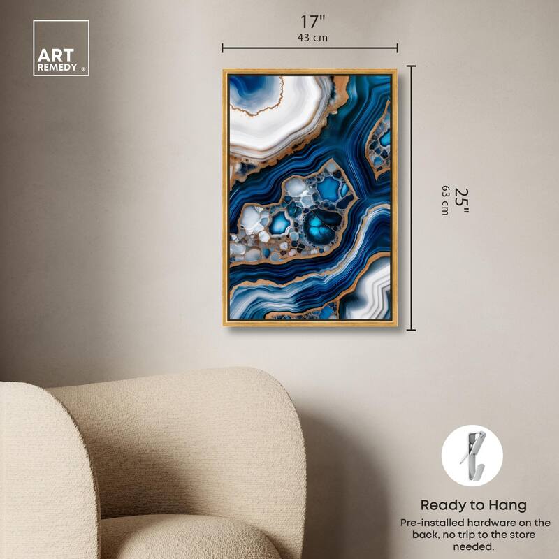 Azure Alveoli I Canvas by Art Remedy