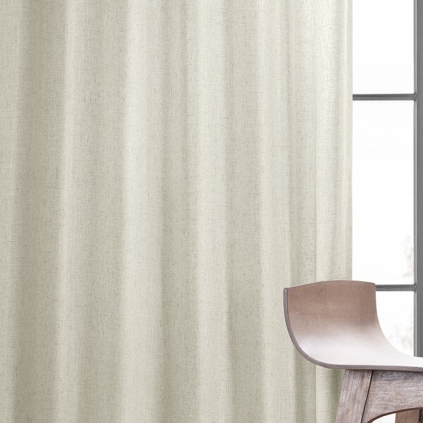 NAVY TAUPE 1 PANEL 2 TONE SILKY GROMMET WINDOW CURTAIN DRAPE HEIDI 