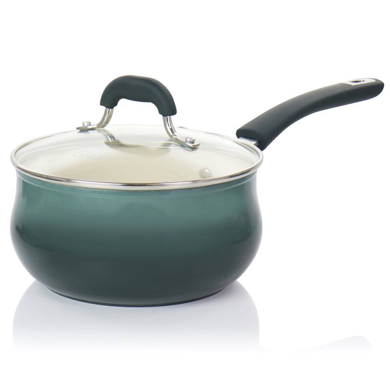 Oster Corbett 8 Piece Nonstick Aluminum Cookware Set in Blue