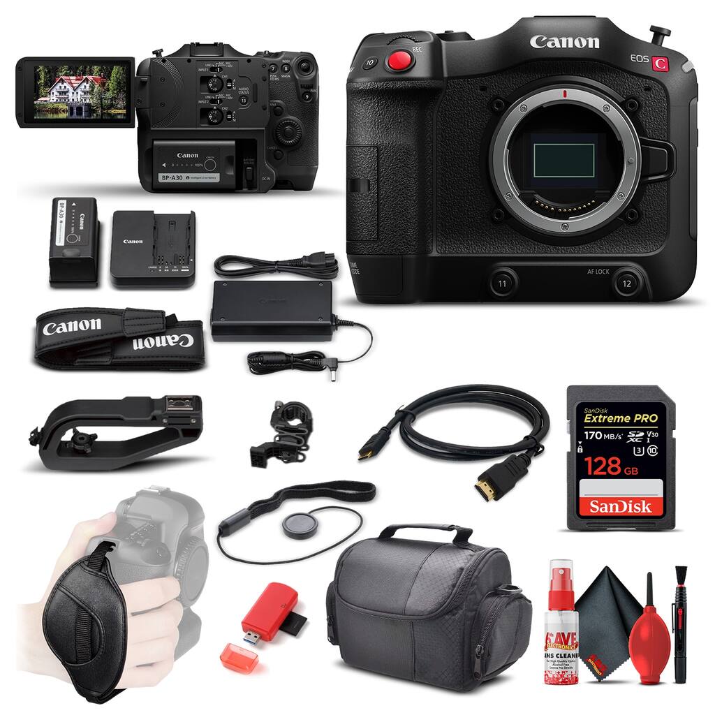 Canon EOS C70 Cinema Camera (RF Lens Mount) (4507C002) 128GB Extreme