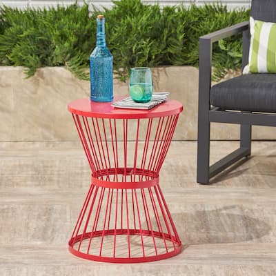 16'' Modern Hourglass Side Table