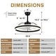 preview thumbnail 114 of 118, 20"/24"/72" Oaks Aura Cotti Low Profile Dimmable Smart Ceiling Fan with Lights 6-Speed Flush Mount Modern Remote