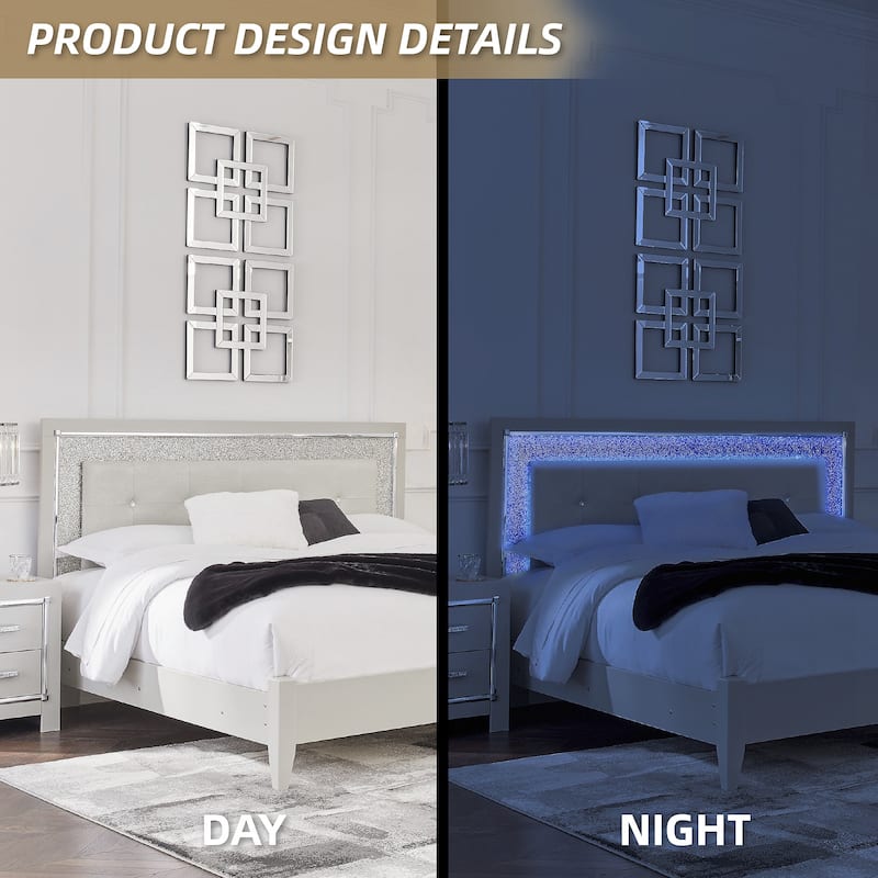 Signature Design by Ashley Zyniden Gray Upholstered Panel Bed