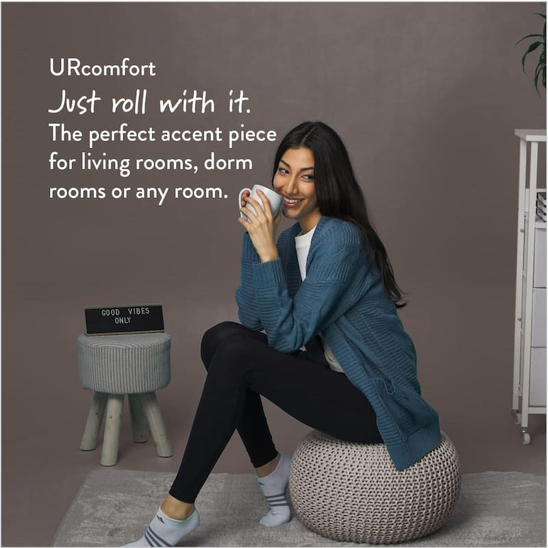 Urban Lifestyle Round Knit Pouf