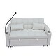 preview thumbnail 21 of 22, Velvet Daybed Futon with Pullout Bed & USB Ports