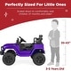preview thumbnail 4 of 3, 12V Kids Ride On Truck with Remote Control, Spring Suspension - Purple