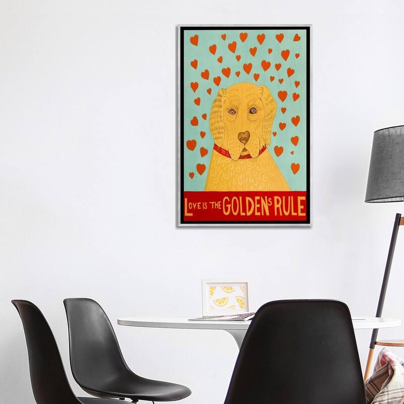 iCanvas "Golden Rule" by Stephen Huneck Framed