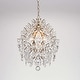 preview thumbnail 9 of 14, Dalia Indoor 3-light Crystal Chandelier Brushed Brass