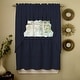 preview thumbnail 1 of 30, Sweet Home Collection Opaque Ripcord Kitchen Window Curtains - Swag, Tier & Valance 36" H-Curtain Set - Navy