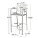 preview thumbnail 23 of 49, Cape Coral Outdoor 5-piece Aluminum Square Bar Set by Christopher Knight Home