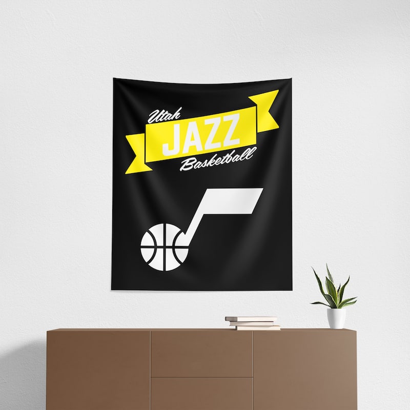 NBA Premium Jazz Printed Wall Hanging - 34"x40"