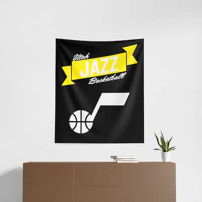 NBA Premium Jazz Printed Wall Hanging - 34"x40"