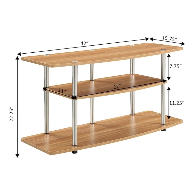 Convenience Concepts Designs2Go No Tools 3 Tier Wide TV Stand