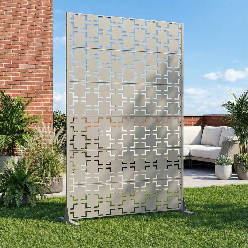 6 ft. H x 4 ft. Metal Privacy Screen Free Standing
