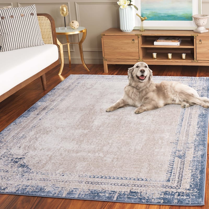 SAFAVIEH Prestige Katharina Contemporary Rug - 9' x 12' - Beige/Blue