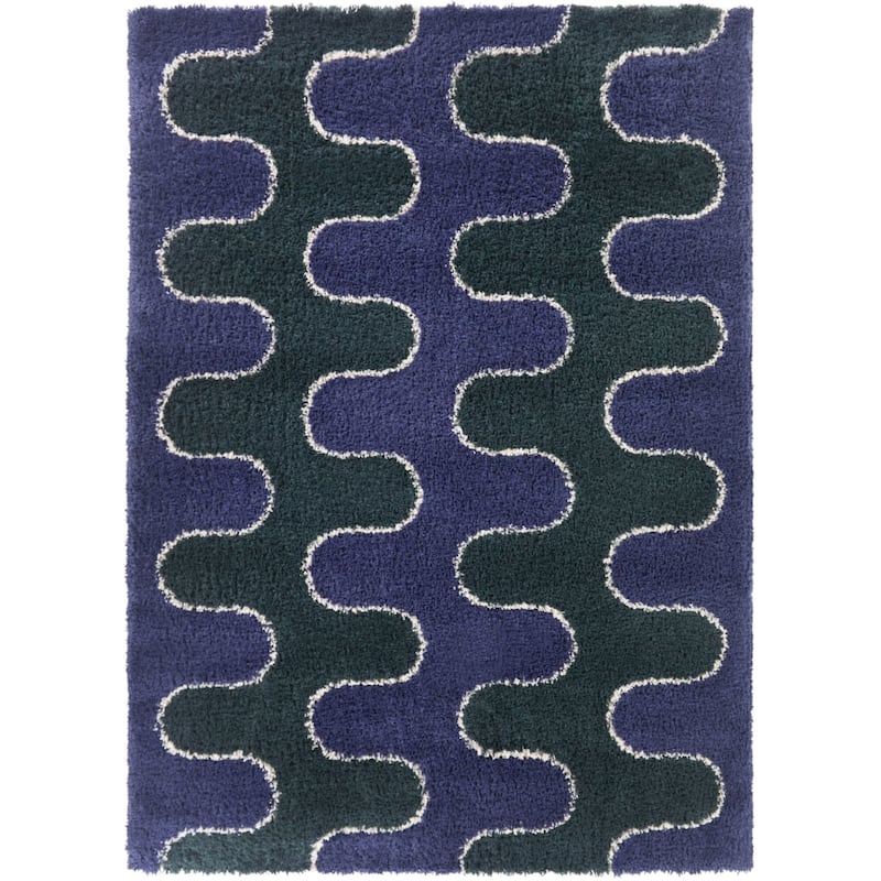 William Squiggle Shag Area Rug