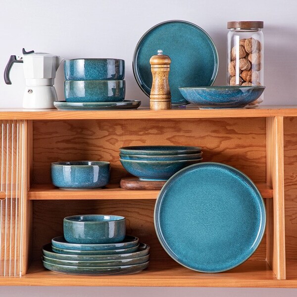 vancasso PLAYA 16-Piece Industrial Dinner Set, Round, Stoneware