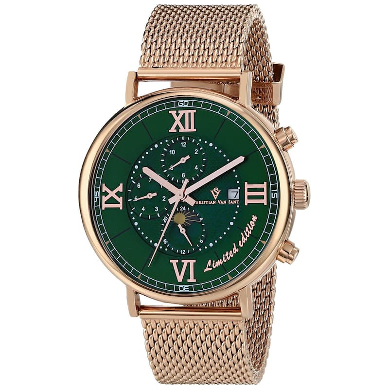 Christian Van Sant Men's Somptueuse LTD Green Dial Watch - CV1156 - 6 (36)