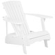 preview thumbnail 5 of 4, SAFAVIEH Outdoor Living Mopani Adirondack White Acacia Wood Chair - 33.5" W x 37.4" D x 32.7" H