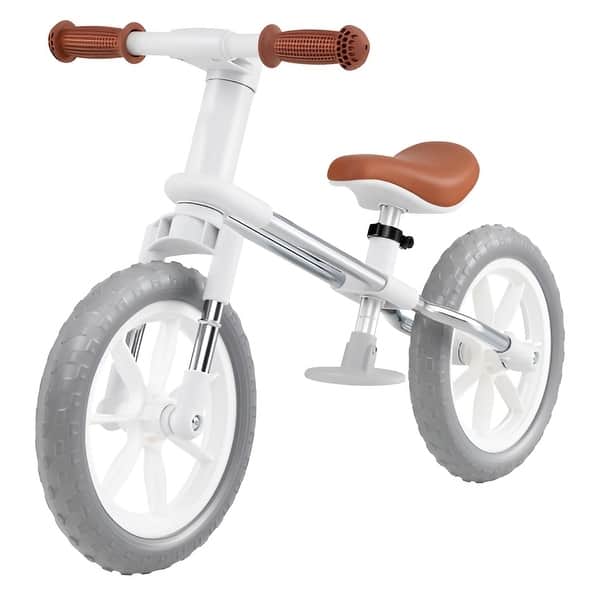 slide 2 of 18, Kids Balance Bike, High Carbon Steel Frame, EVA Foam Wheels, Adjustable Seat, Ideal for 2-5 Years Old White