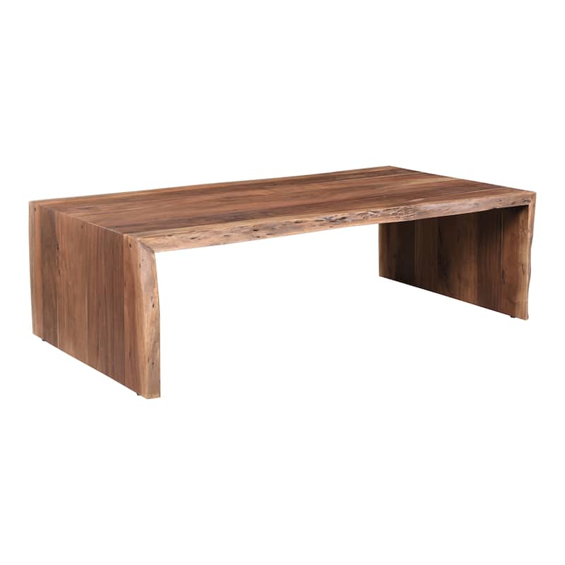 NADAAL STUDIOS Herald, Scandinavian Coffee Table Rectangular Shape Solid Acacia, Natural Finish