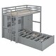 preview thumbnail 16 of 23, Twin Bunk Bed with Lift & Storage - Clothing Organizer, Spacious Drawers, Shelving - Ideal for Kids & Teens