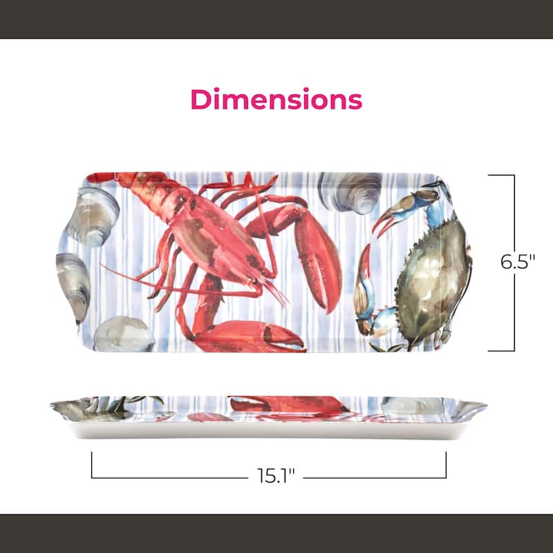 Pimpernel Summer Feast Collection Sandwich Tray - 15.1 Inch x 6.5 Inch