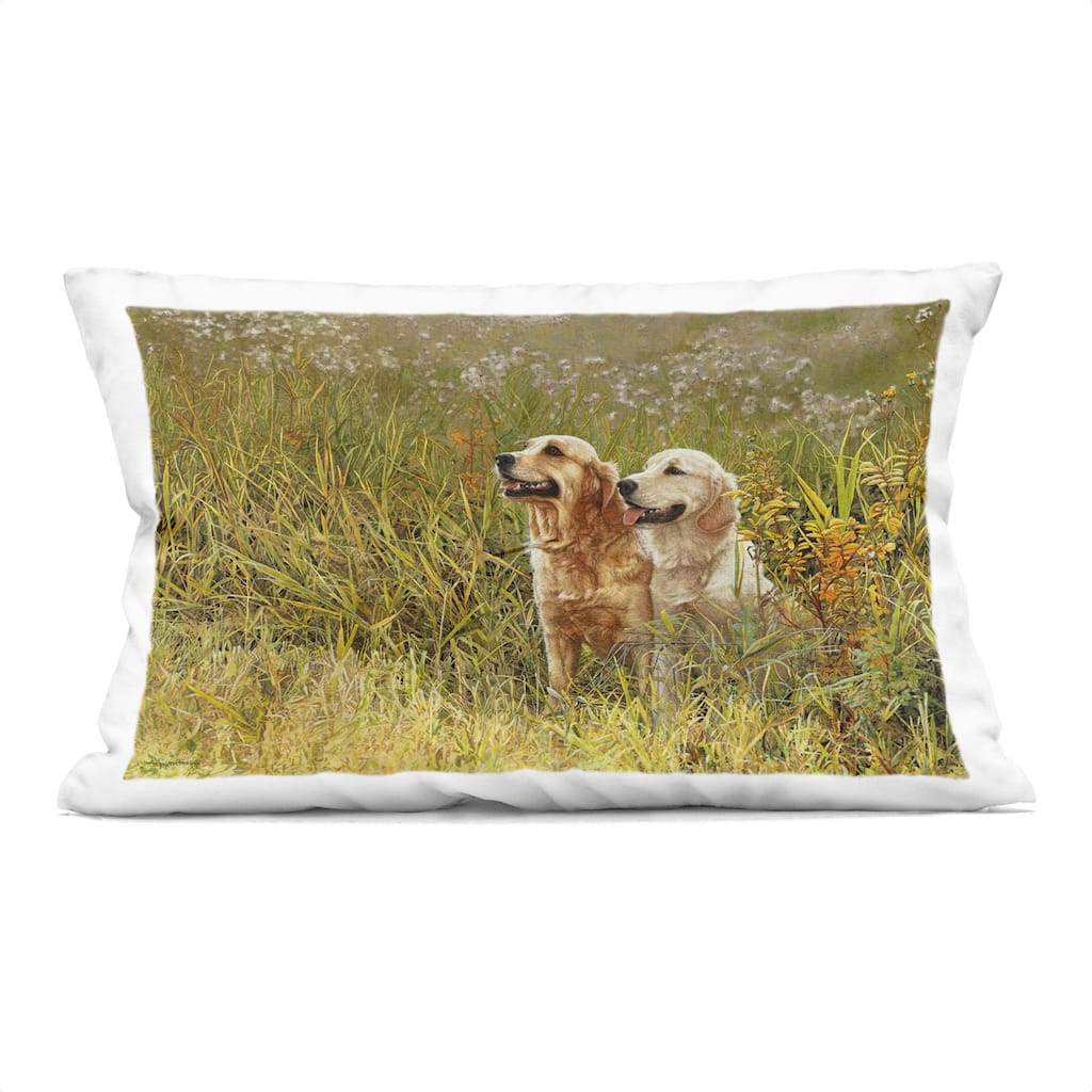 Stupell Happy Dogs Field Day Decorative Printed Throw Pillow Design by Sueellen Ross