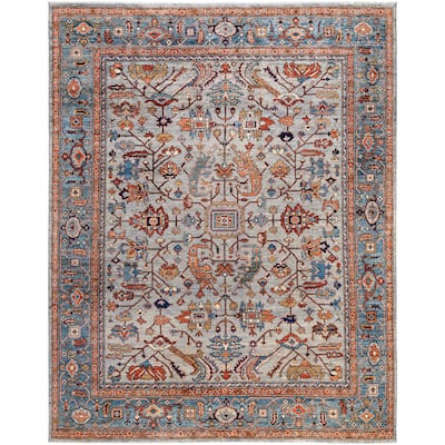 Serapi One-of-a-Kind Hand-Knotted Area Rug - Gray - 8' 0" x 9' 11"