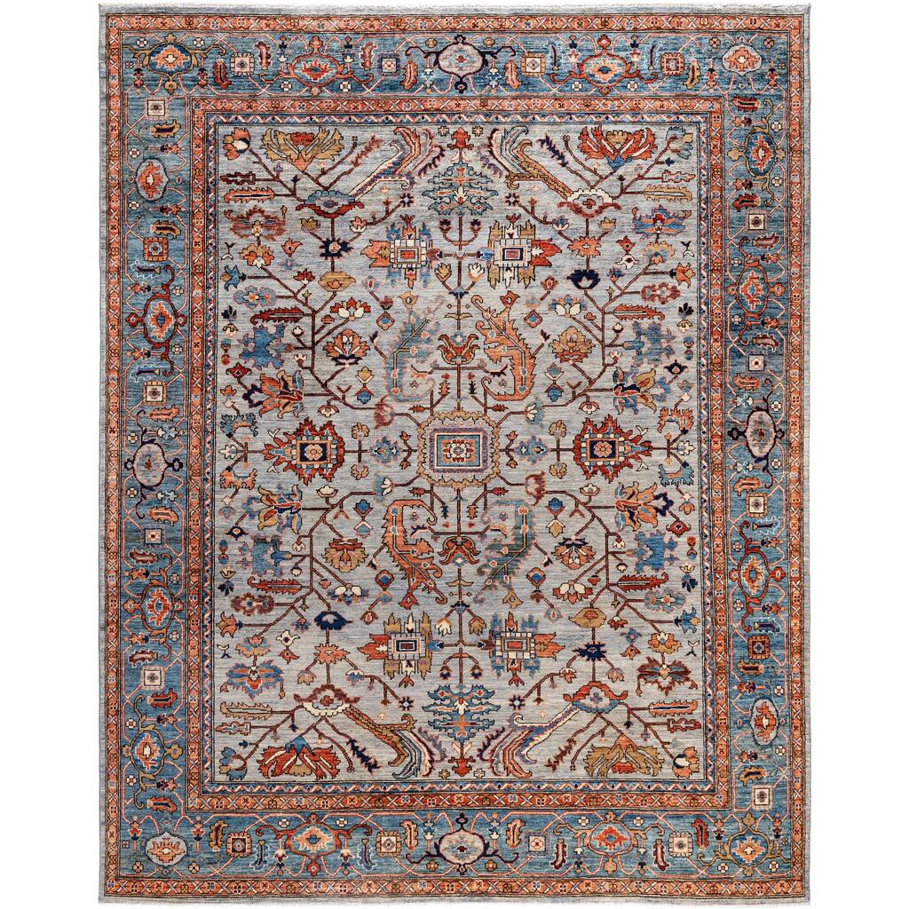 Serapi One-of-a-Kind Hand-Knotted Area Rug - Gray - 8' 0" x 9' 11"