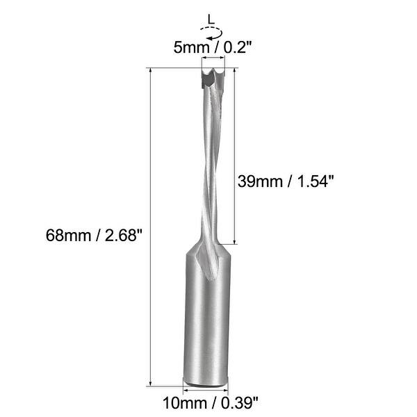 Brad Point Drill Bits for Wood 5mm x 68mm Left Turning Carbide Drilling ...
