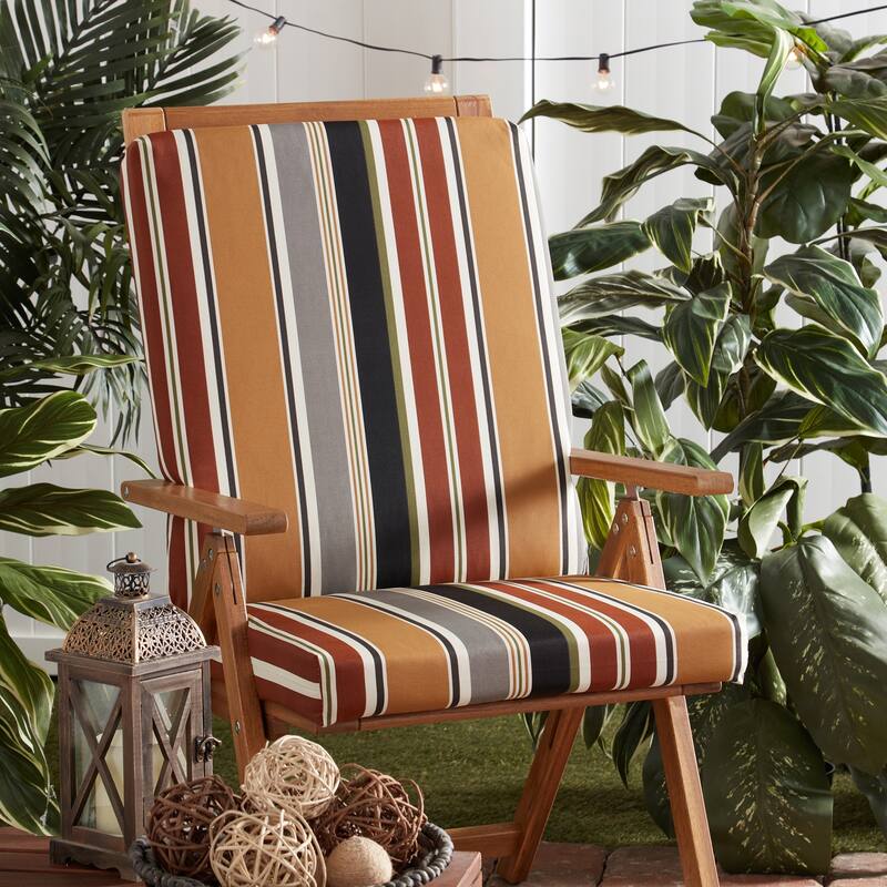 Greendale Home Fashions Outdoor High Back Chair Pad