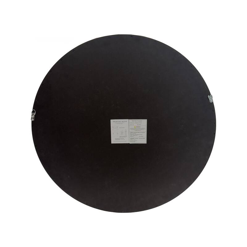 Burled Round Mirror - 30H x 30W x 1D
