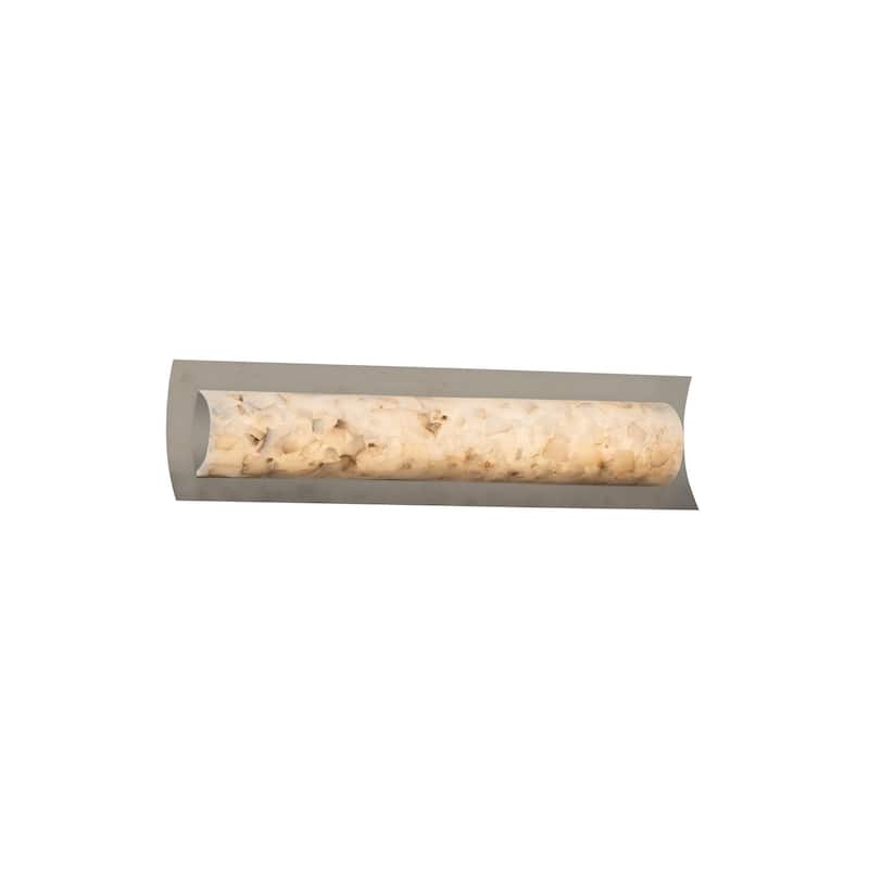 Justice Design Alabaster Rocks Lineate 22-inch Brushed Nickel ADA Wall/ Bath Bar