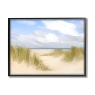Stupell Coastal Sand Dunes Framed Giclee Art Design by Amy Hall - Bed ...